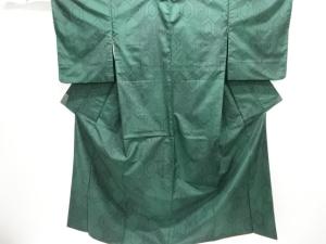 亀甲模様織出し十日町紬着物